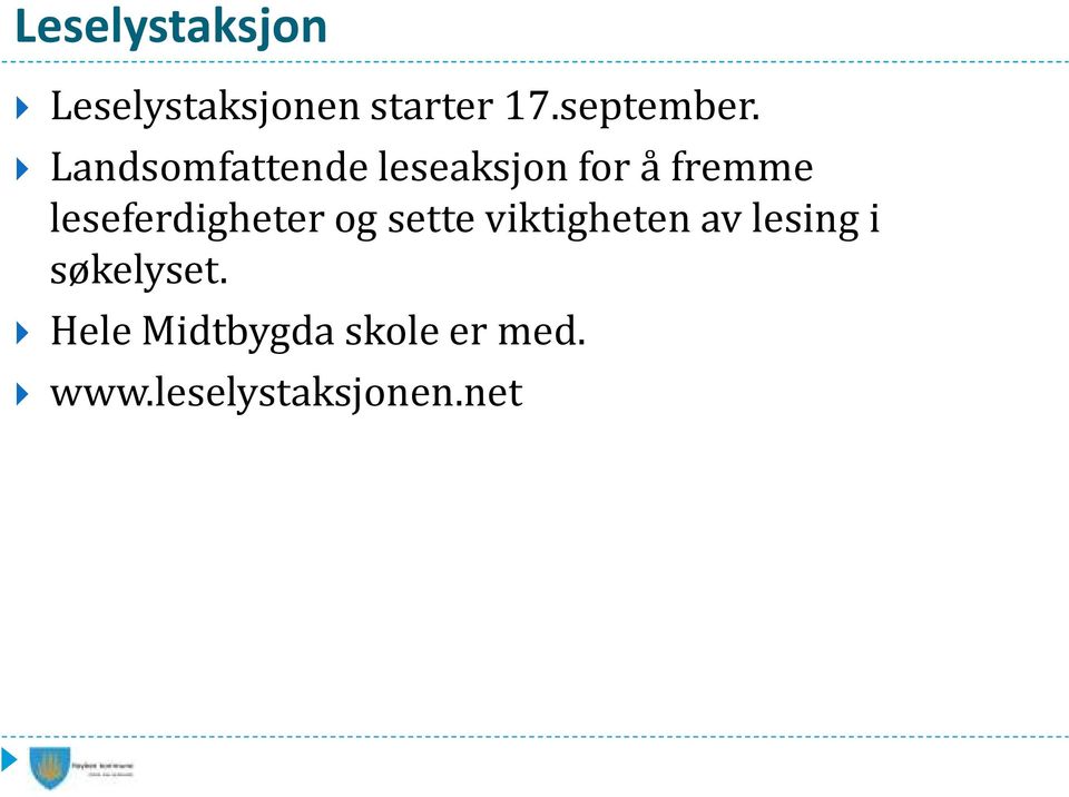 Landsomfattende leseaksjon for å fremme