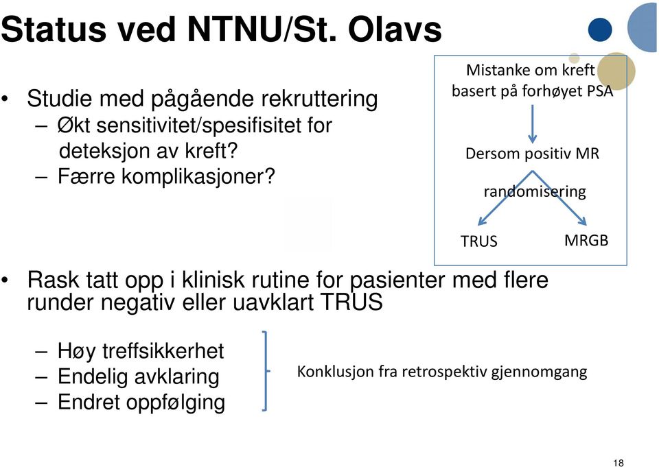 Færre komplikasjoner?