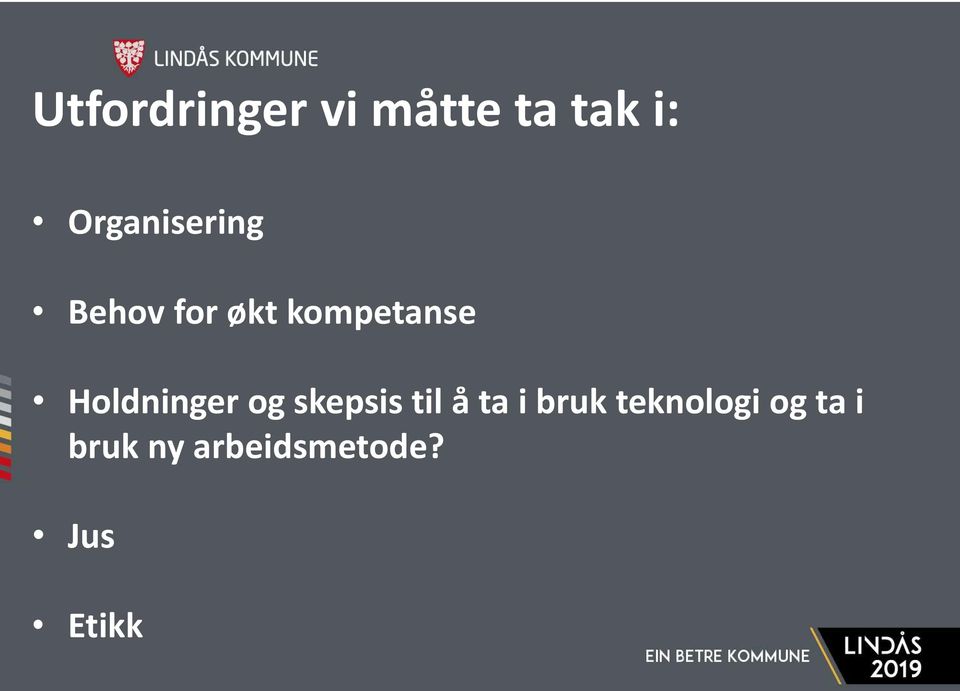 Holdninger og skepsis til å ta i bruk