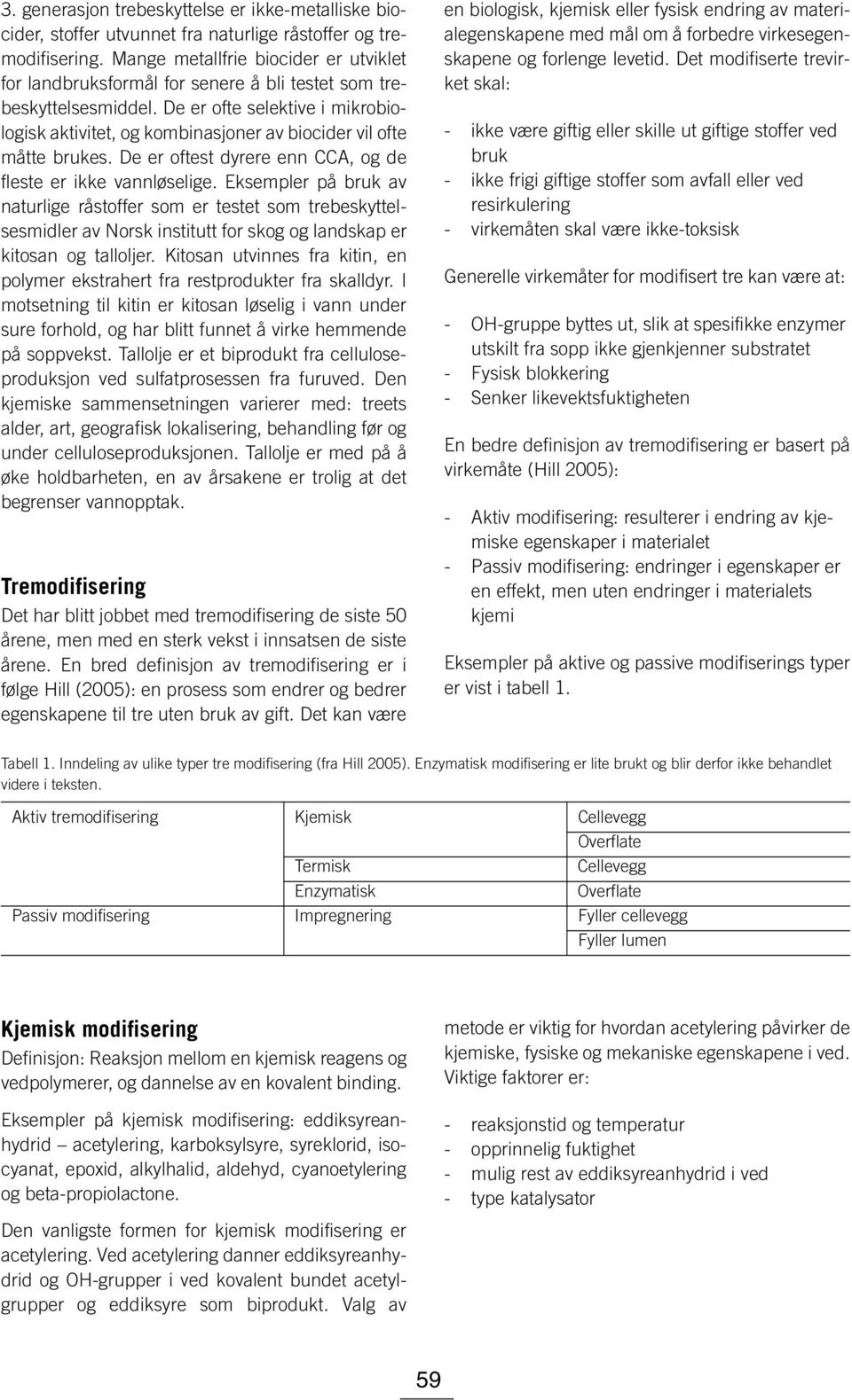 De er ofte selektive i mikrobiologisk aktivitet, og kombinasjoner av biocider vil ofte måtte brukes. De er oftest dyrere enn CCA, og de fleste er ikke vannløselige.