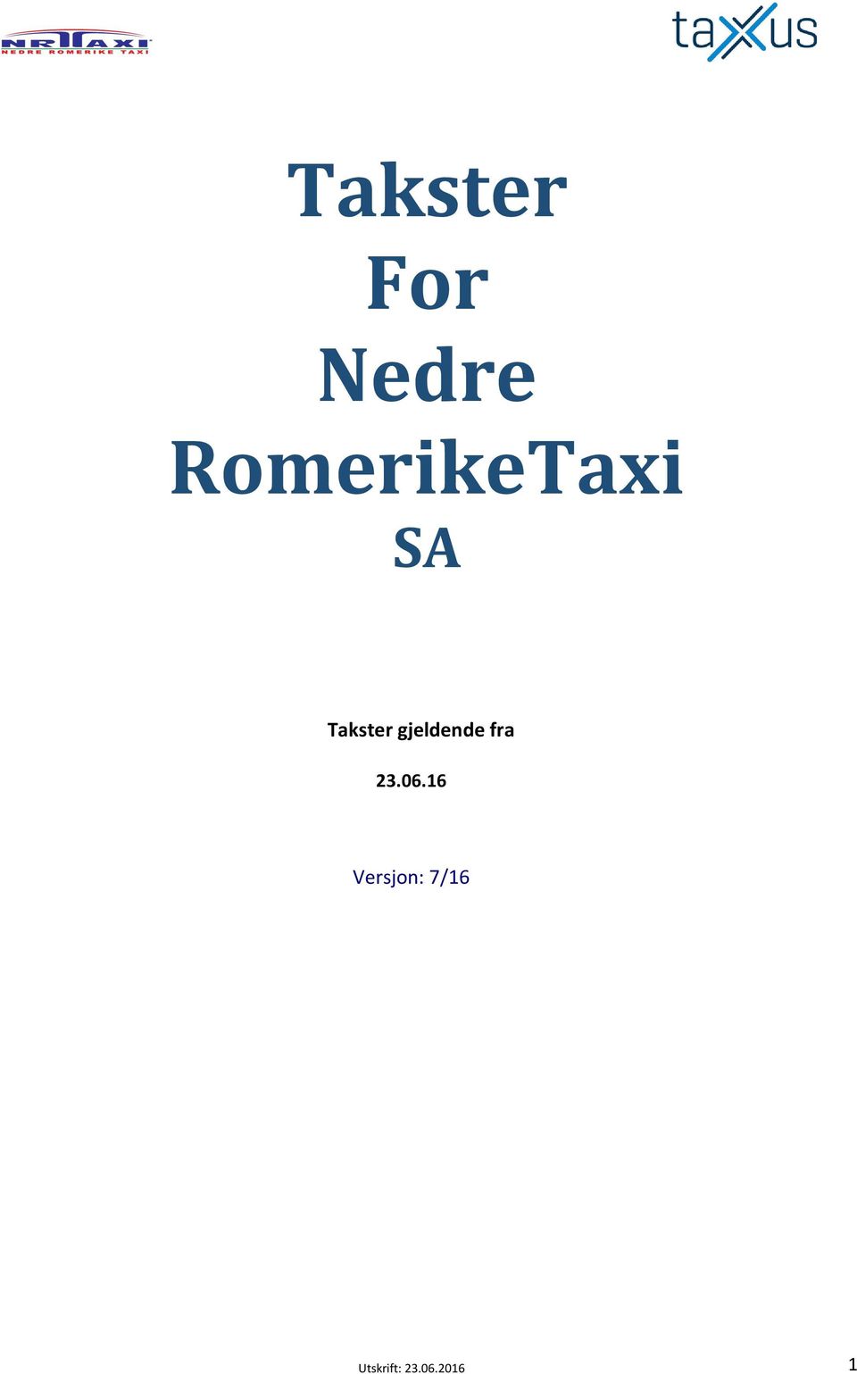 RomerikeTaxi SA Takster