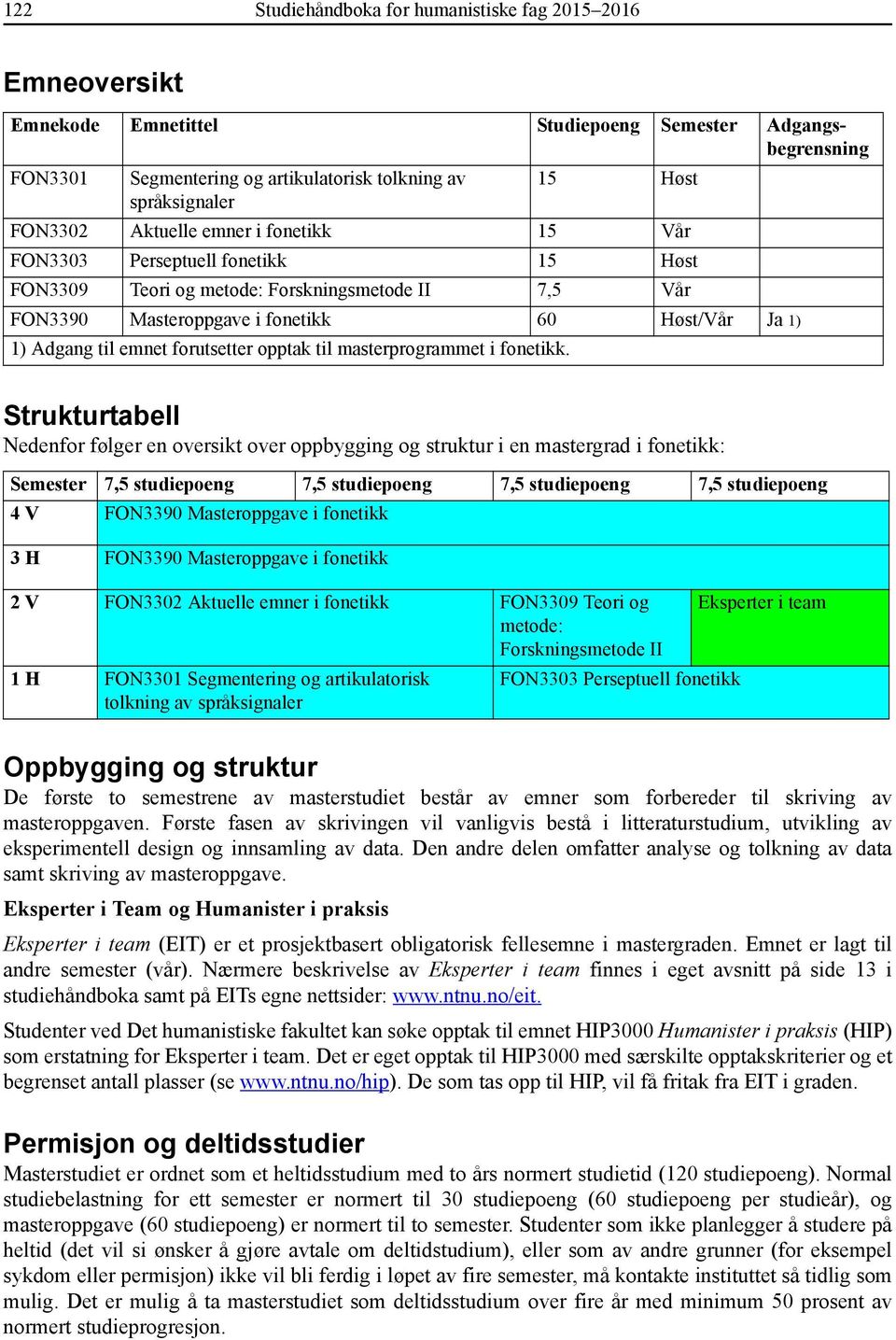 emnet forutsetter opptak til masterprogrammet i fonetikk.