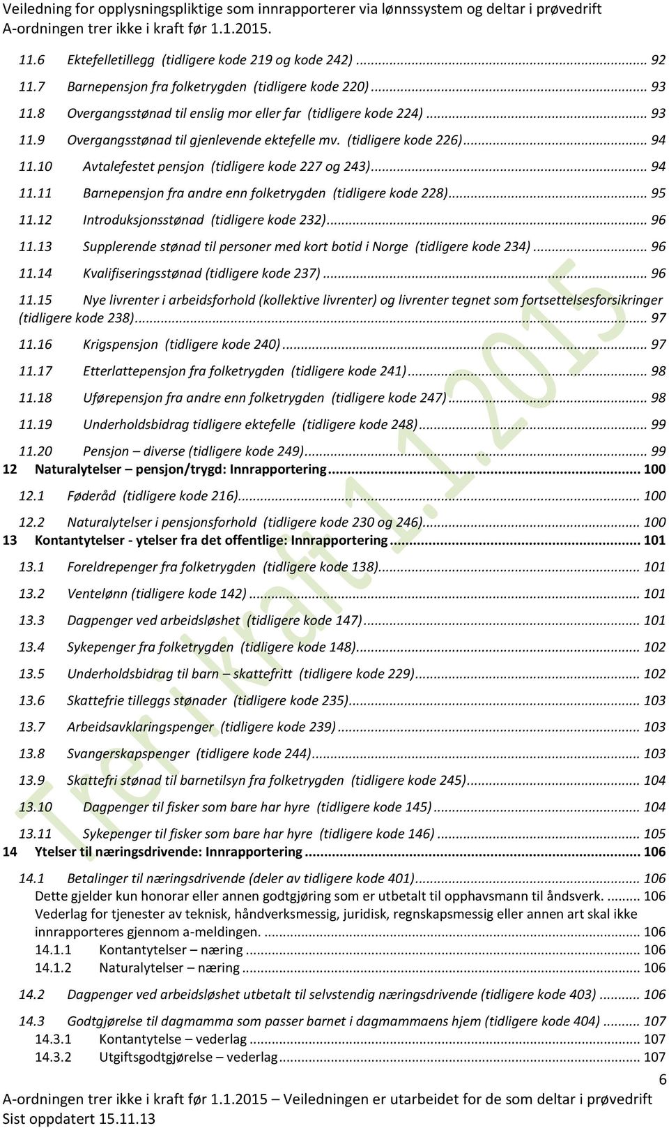 .. 94 Barnepensjon fra andre enn folketrygden (tidligere kode 228)... 95 Introduksjonsstønad (tidligere kode 232)... 96 Supplerende stønad til personer med kort botid i Norge (tidligere kode 234).