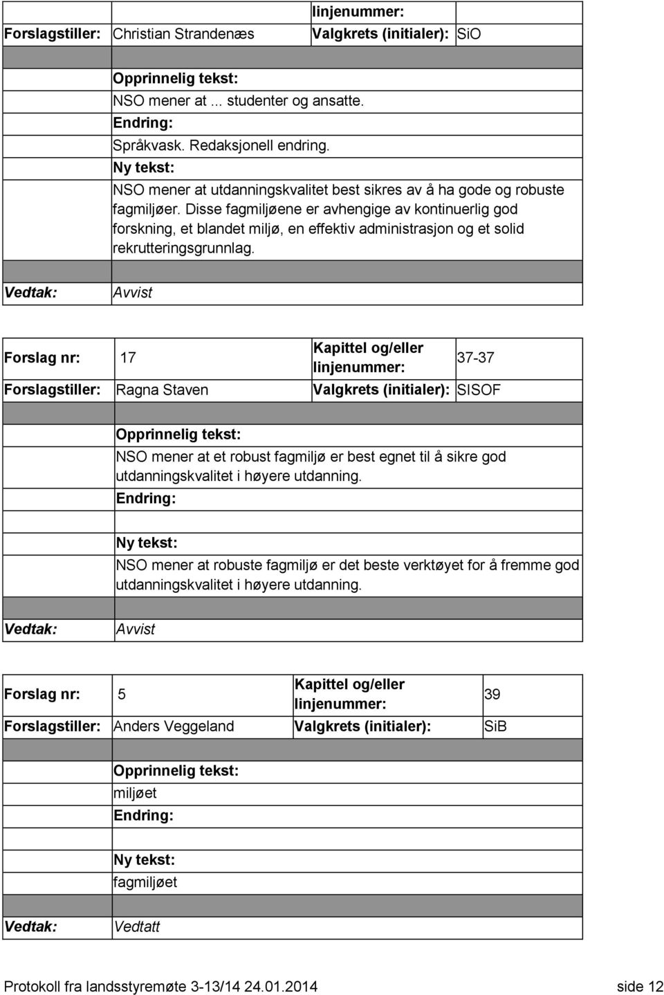 Disse fagmiljøene er avhengige av kontinuerlig god forskning, et blandet miljø, en effektiv administrasjon og et solid rekrutteringsgrunnlag.