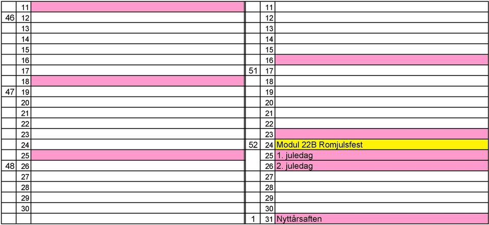 Modul 22B Romjulsfest 25 25 1.