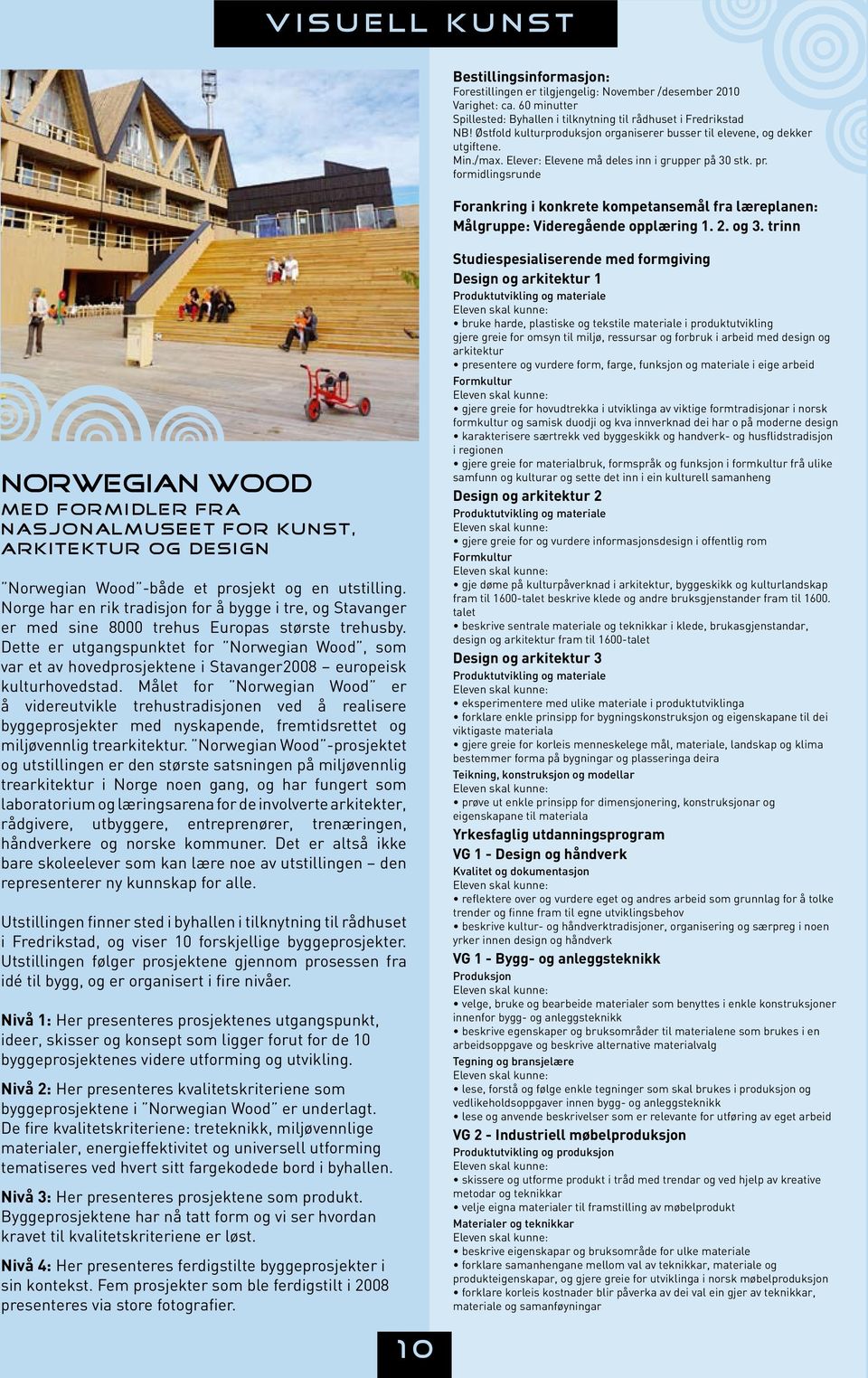 og 3. trinn Norwegian Wood med formidler fra Nasjonalmuseet for kunst, arkitektur og design Norwegian Wood -både et prosjekt og en utstilling.