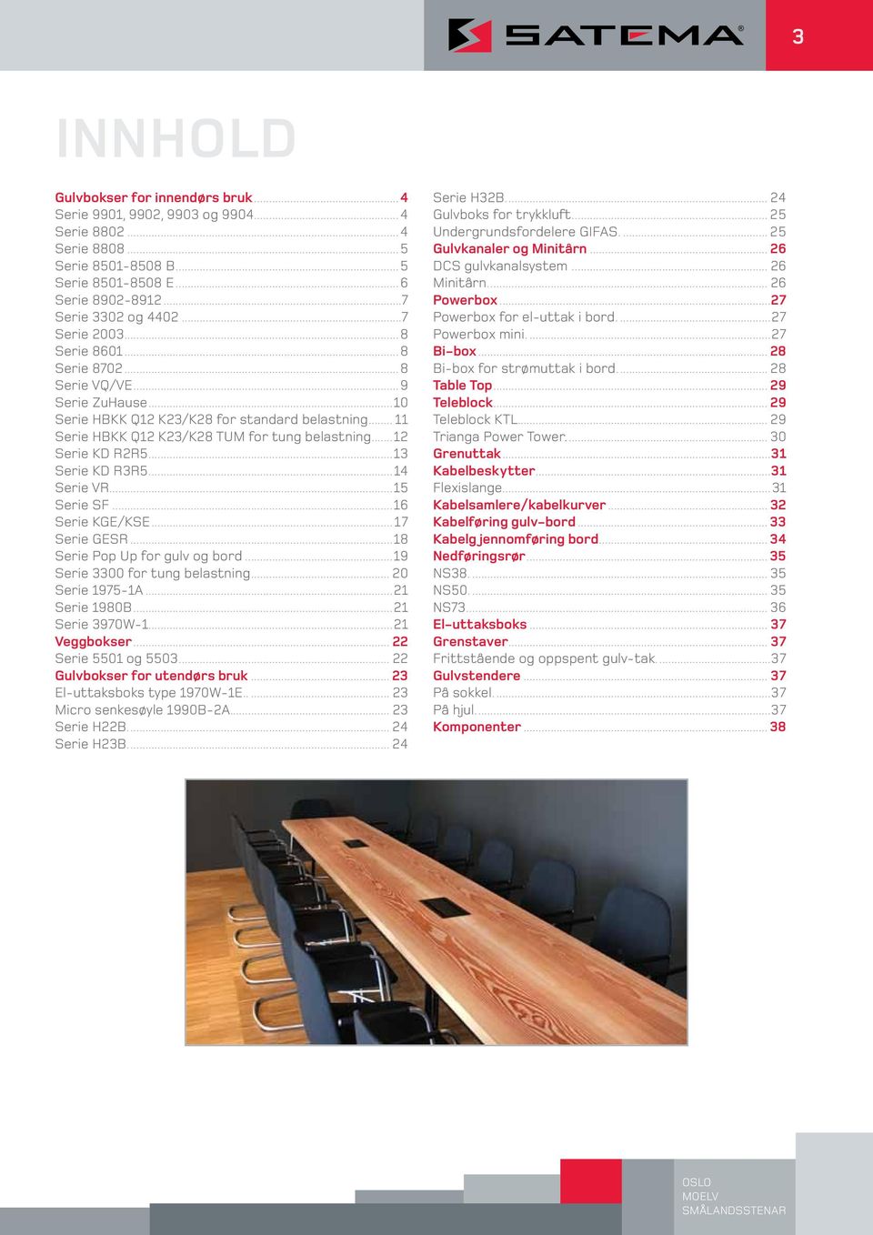 ..12 Serie KD R2R5...13 Serie KD R3R5...14 Serie VR...15 Serie SF...16 Serie KGE/KSE...17 Serie GESR...18 Serie Pop Up for gulv og bord...19 Serie 3300 for tung belastning... 20 Serie 1975-1A.