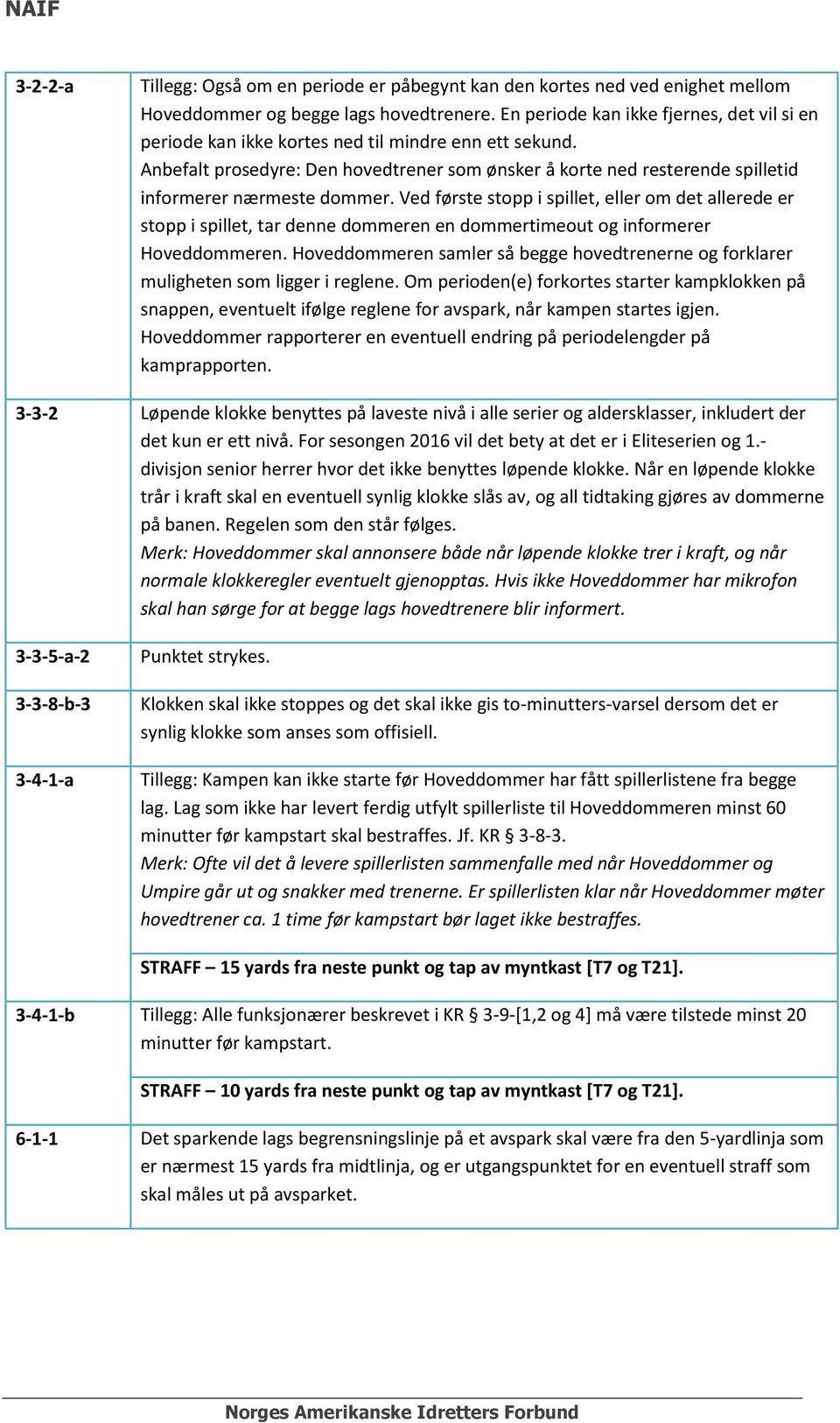 Anbefalt prosedyre: Den hovedtrener som ønsker å korte ned resterende spilletid informerer nærmeste dommer.