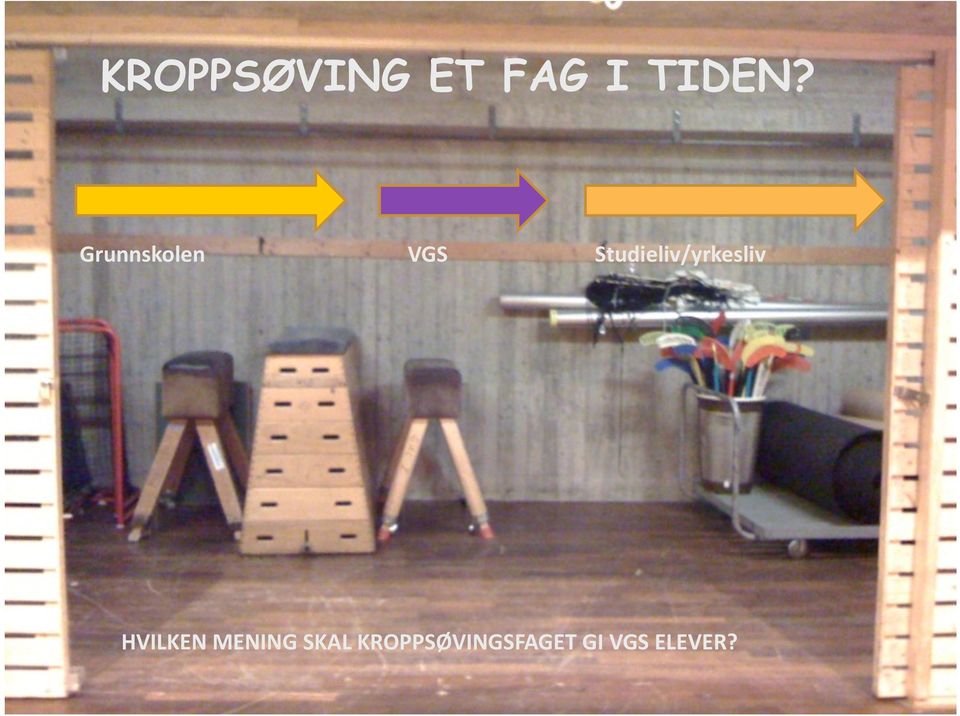 Grunnskolen VGS Studier/yrkesliv HVILKEN