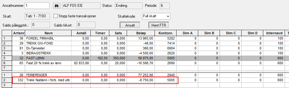 Når utbetalingen av feriepenger blir foretatt, vil andel fastlønnstrekk bli lagt på den nye arten: Trekker lønn for ferien Hvert år så kommer det alltid spørsmål om hvorfor det skal trekkes fastlønn