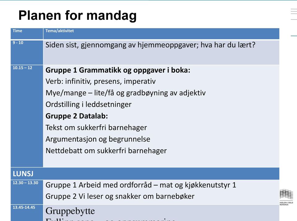 Ordstilling i leddsetninger Gruppe 2 Datalab: Tekst om sukkerfri barnehager Argumentasjon og begrunnelse Nettdebatt om