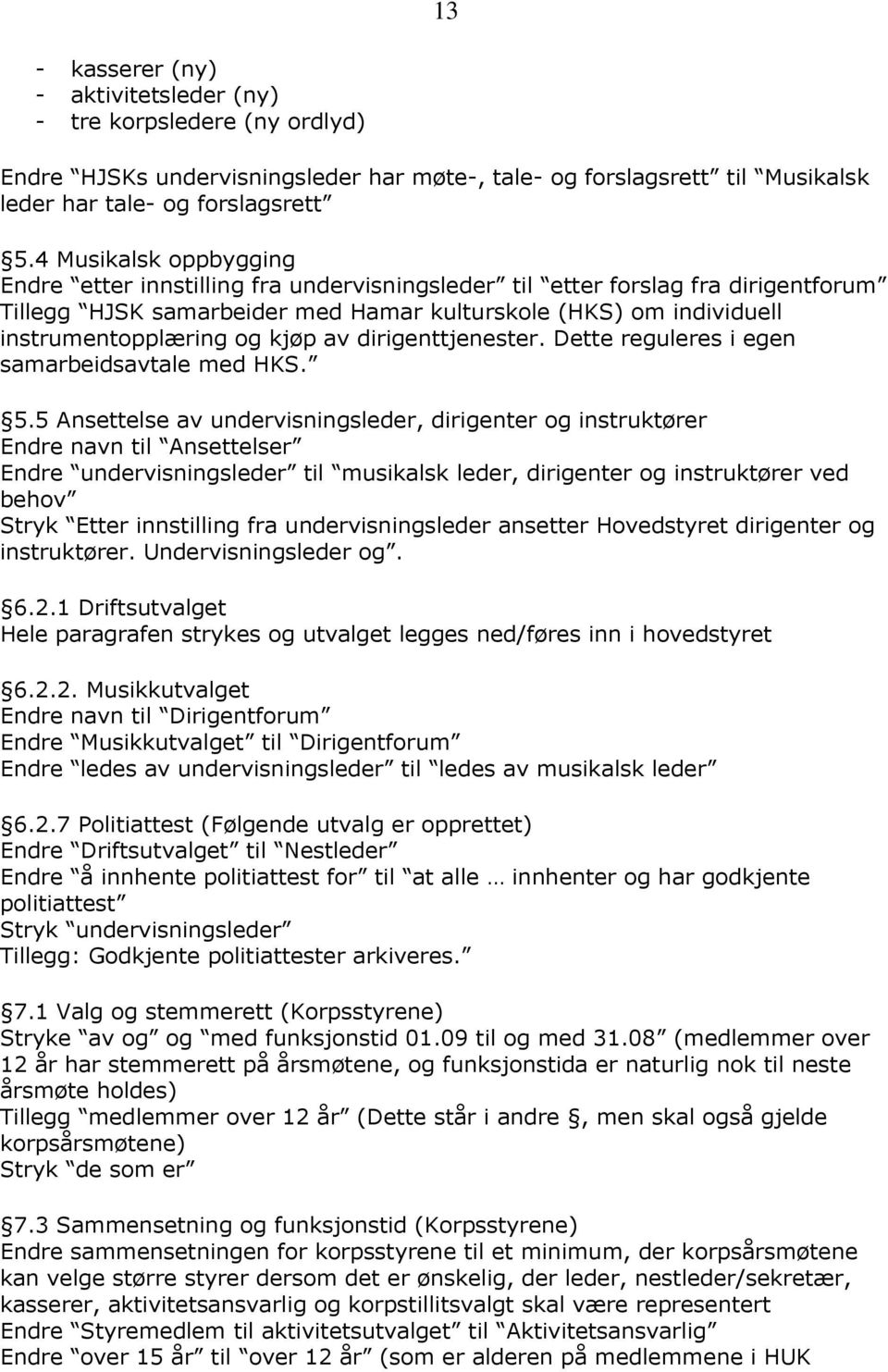 kjøp av dirigenttjenester. Dette reguleres i egen samarbeidsavtale med HKS. 5.