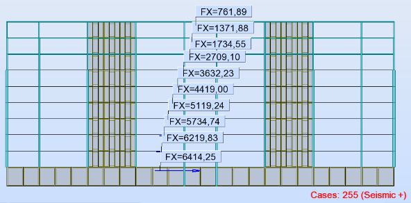 Figur 36: Påbygg [Betong] Figur 37: Påbygg [Tre] I tabellen ovenfor skal vi nå se på lastene som genereres ut i X-retning.