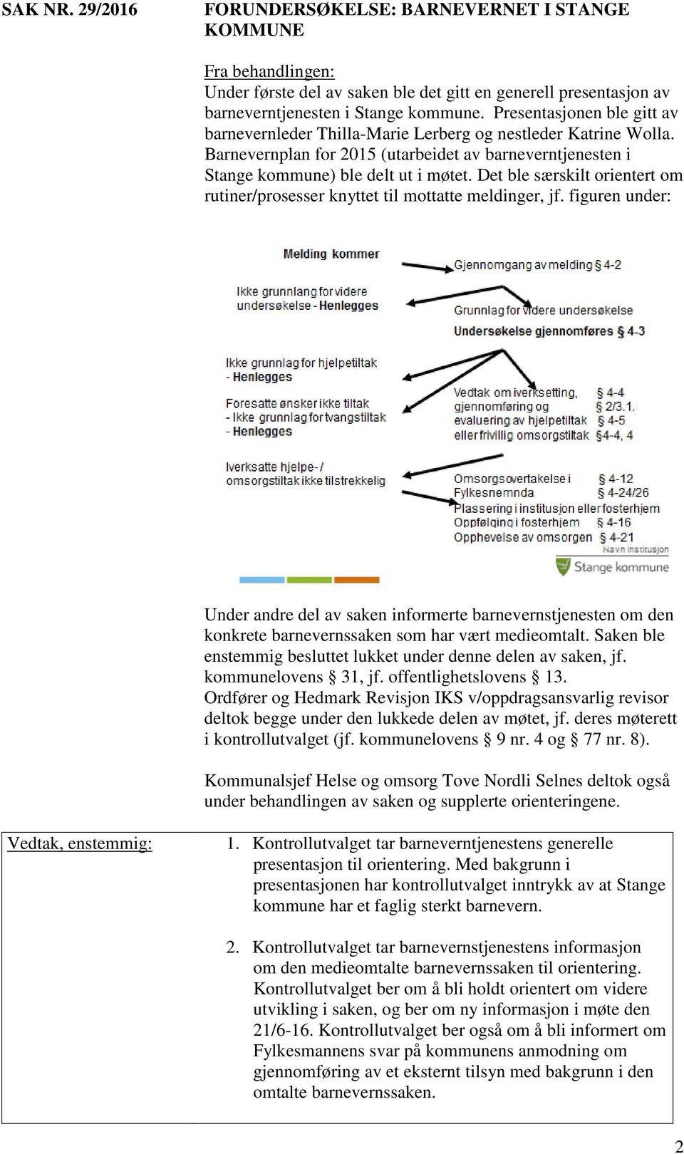 Det ble særskilt orientert om rutiner/prosesser knyttet til mottatte meldinger, jf.