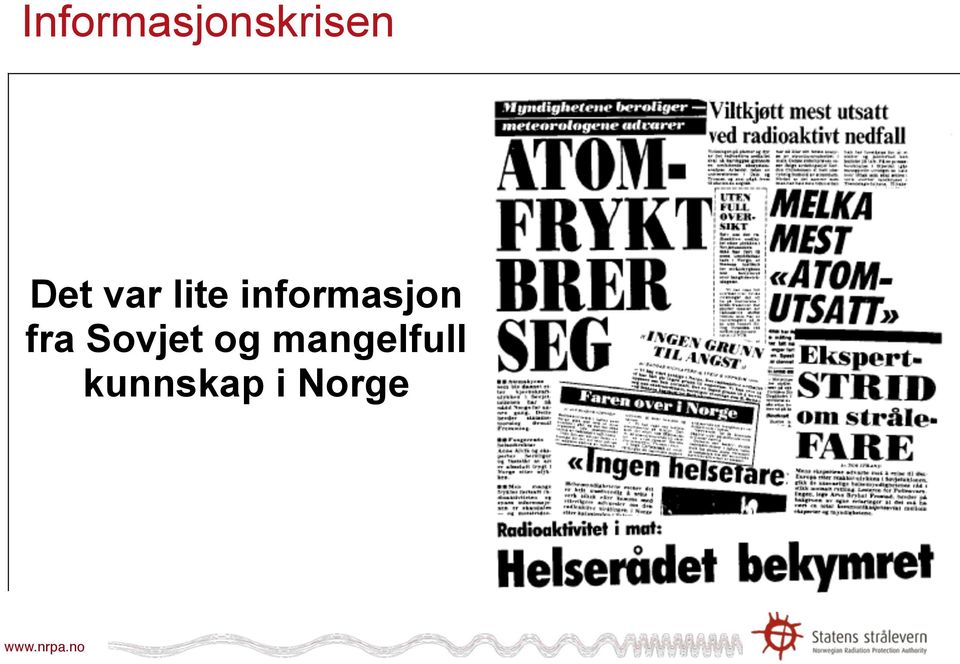 informasjon fra