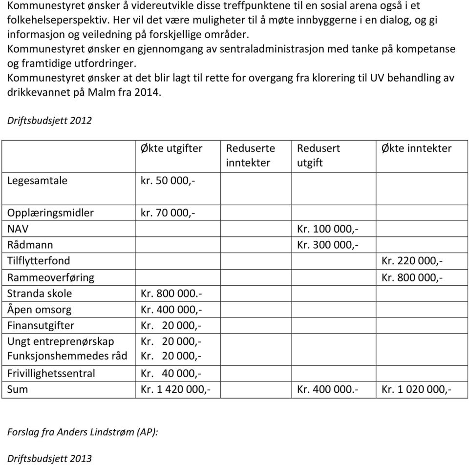 Kommunestyret ønsker en gjennomgang av sentraladministrasjon med tanke på kompetanse og framtidige utfordringer.