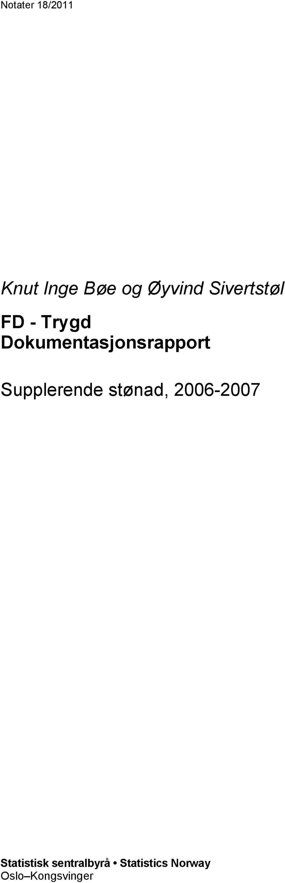 Dokumentasjonsrapport Supplerende stønad,