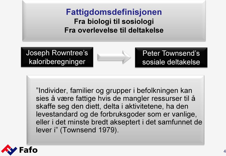 å være fattige hvis de mangler ressurser til å skaffe seg den diett, delta i aktivitetene, ha den