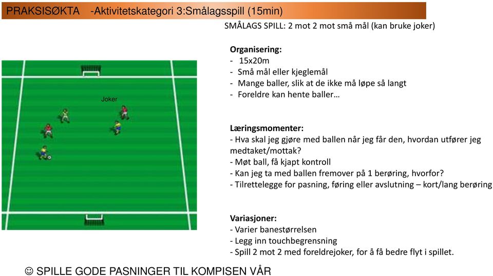 medtaket/mottak? - Møt ball, få kjapt kontroll - Kan jeg ta med ballen fremover på 1 berøring, hvorfor?