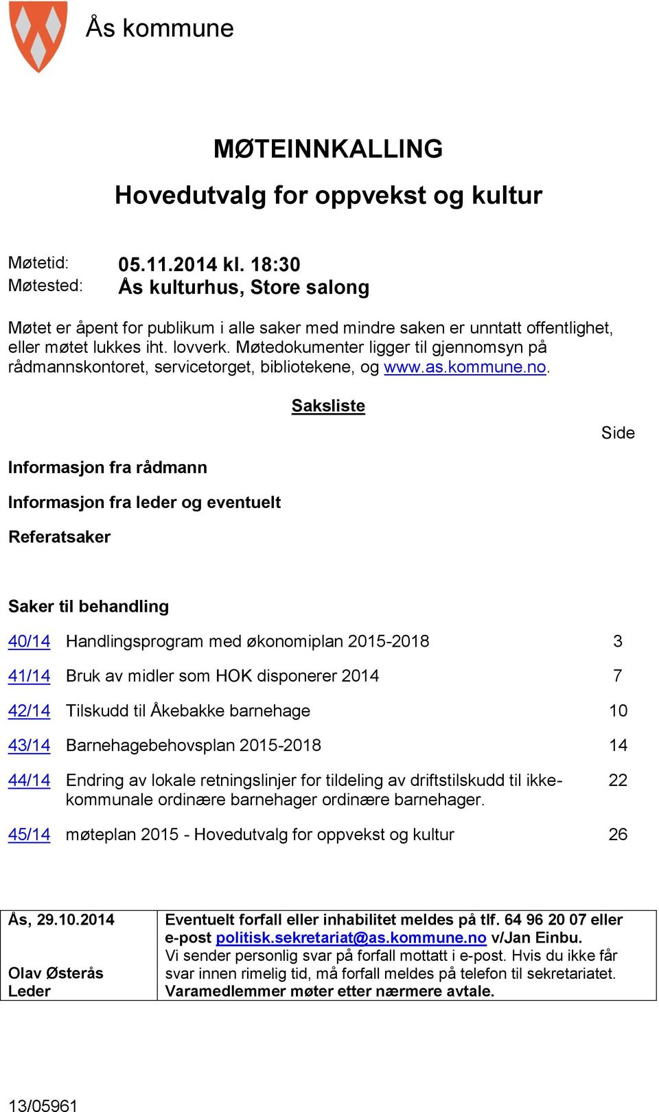 Møtedokumenter ligger til gjennom