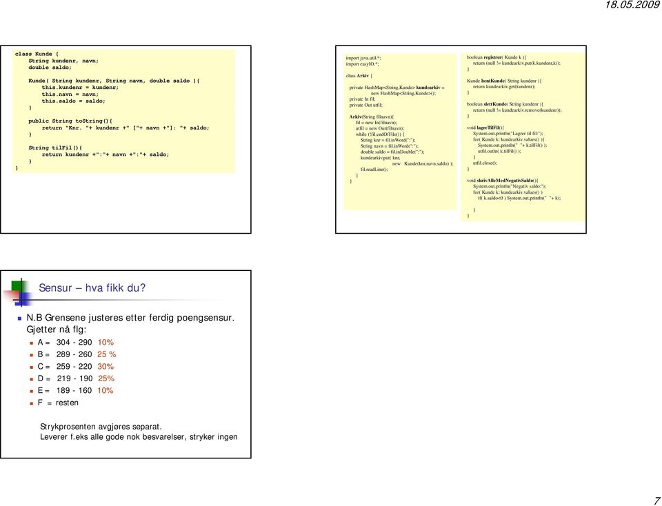 *; class Arkiv { private HashMap<String,Kunde> kundearkiv = new HashMap<String,Kunde>(); private In fil; private Out utfil; Arkiv(String filnavn){ fil = new In(filnavn); utfil = new Out(filnavn);