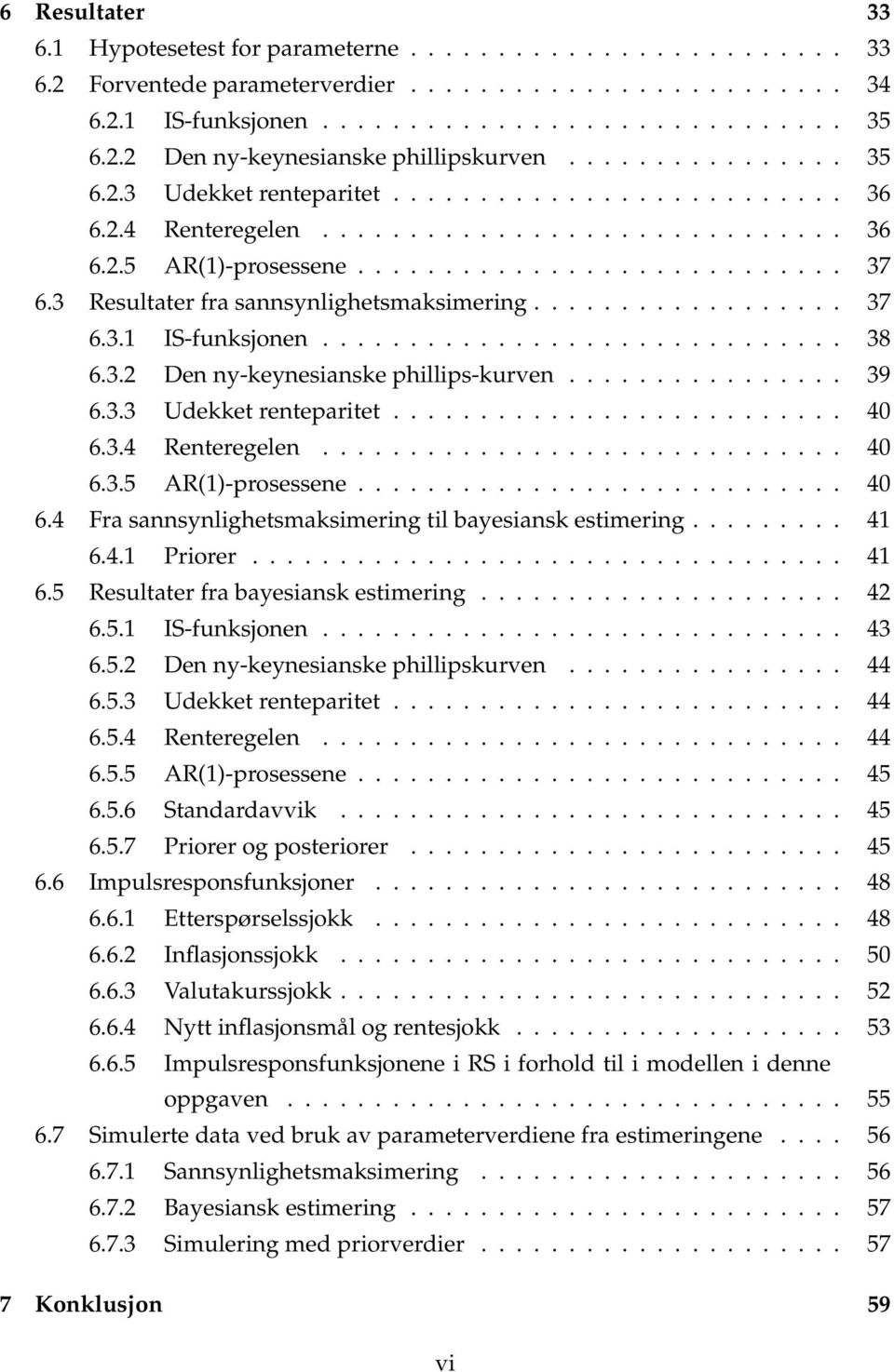 3 Resultater fra sannsynlighetsmaksimering.................. 37 6.3.1 IS-funksjonen.............................. 38 6.3.2 Den ny-keynesianske phillips-kurven................ 39 6.3.3 Udekket renteparitet.