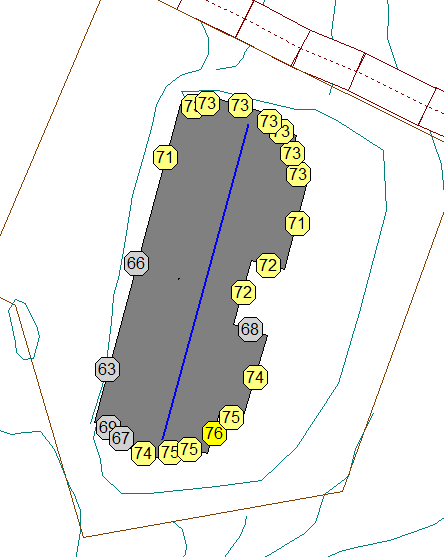 4.2 Støynivå ved fasade Tabell 3 viser støynivåene ved bygningsfasaden for hver etasje. Sørlig hjørne, nærmest Rv716, har nivåer over L den 55 db i begge etasjer.