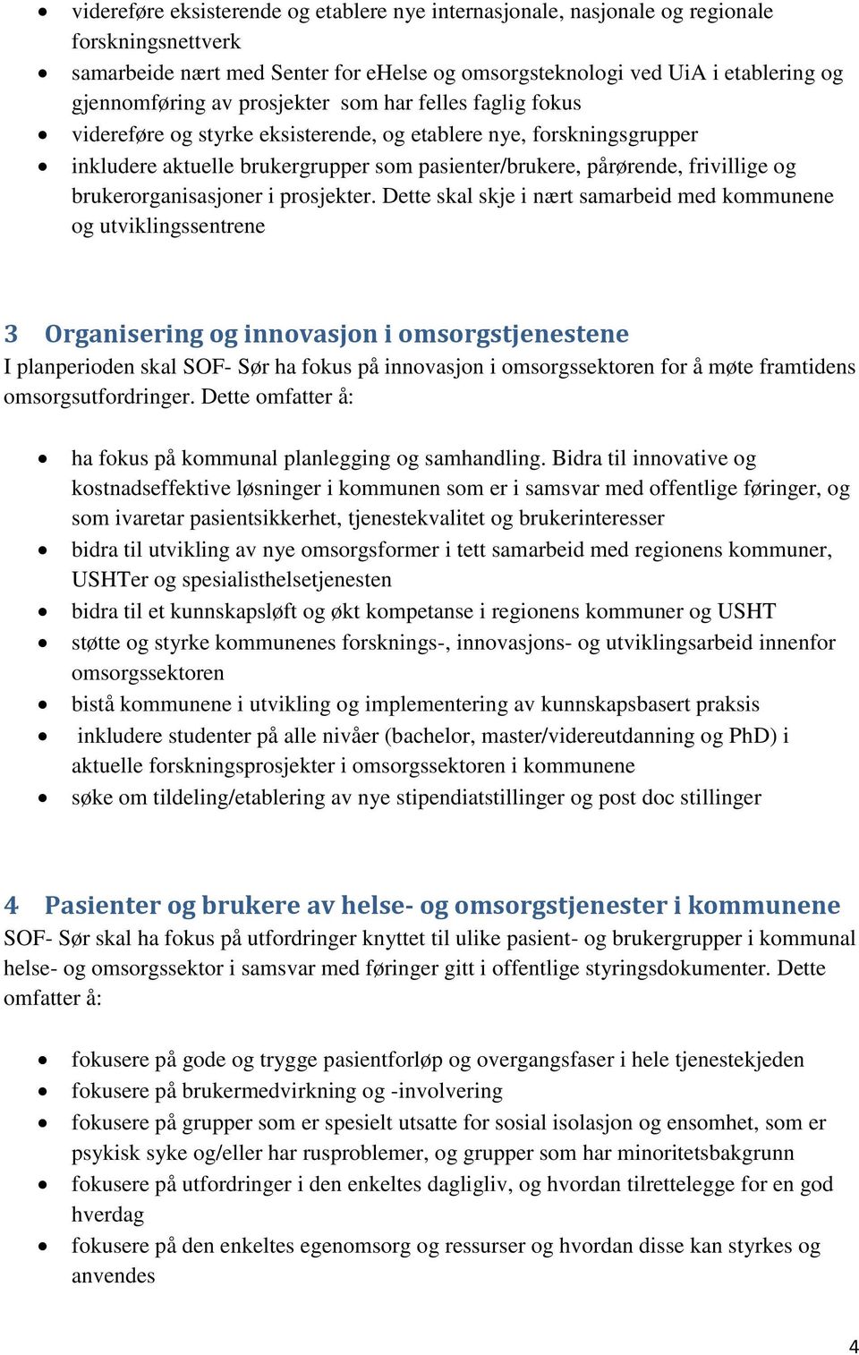 brukerorganisasjoner i prosjekter.