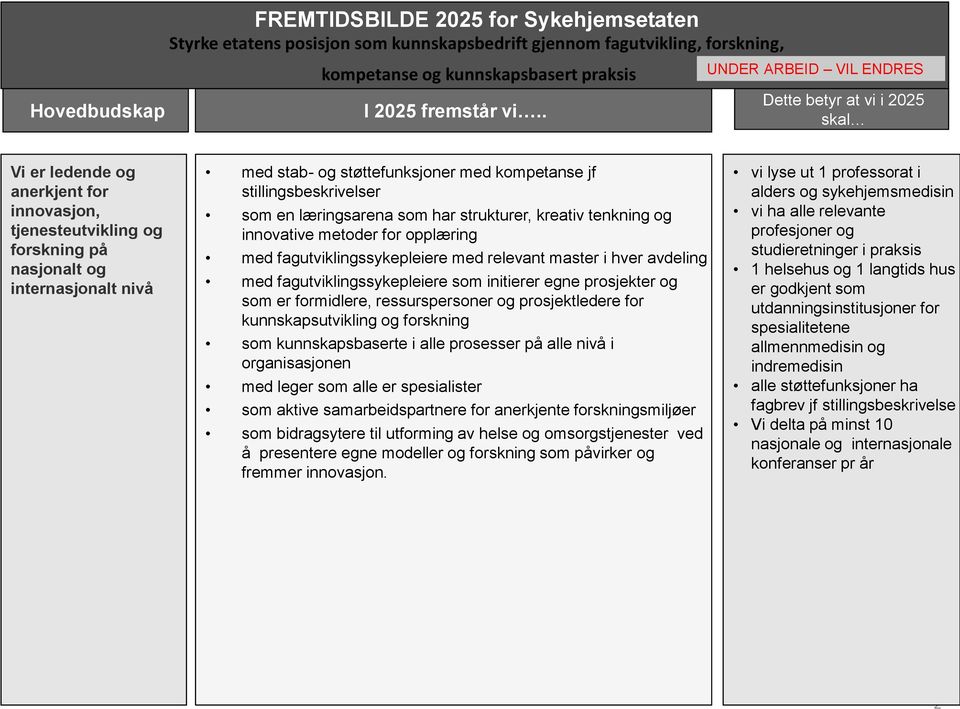 som er formidlere, ressurspersoner og prosjektledere for kunnskapsutvikling og forskning som kunnskapsbaserte i alle prosesser på alle nivå i organisasjonen med leger som alle er spesialister som