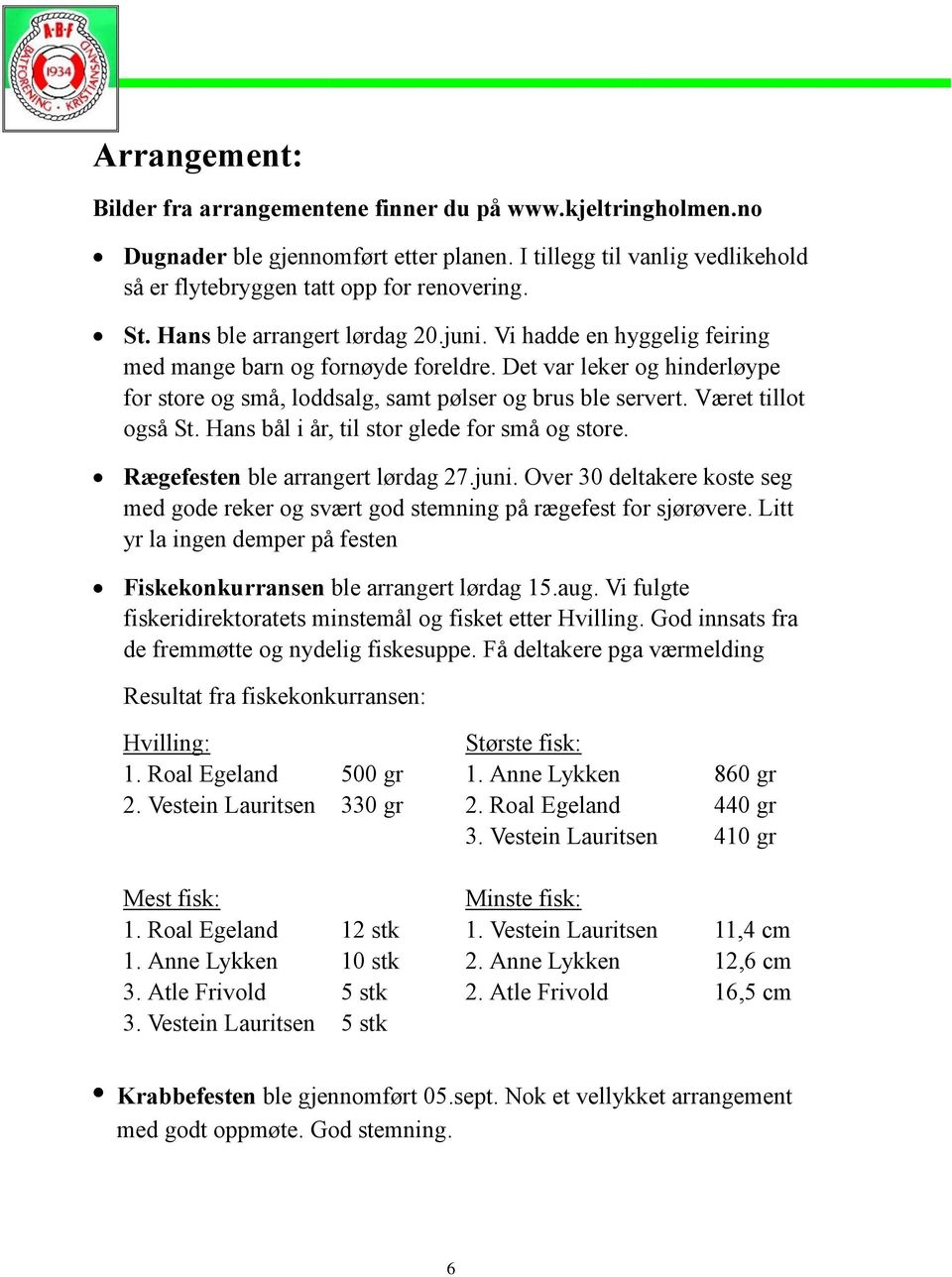 Været tillot også St. Hans bål i år, til stor glede for små og store. Rægefesten ble arrangert lørdag 27.juni.