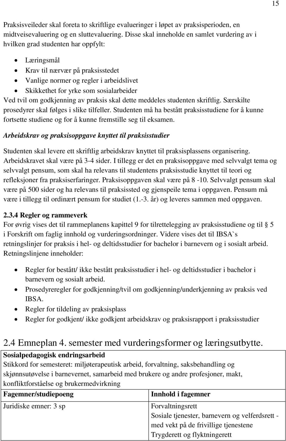 sosialarbeider Ved tvil om godkjenning av praksis skal dette meddeles studenten skriftlig. Særskilte prosedyrer skal følges i slike tilfeller.