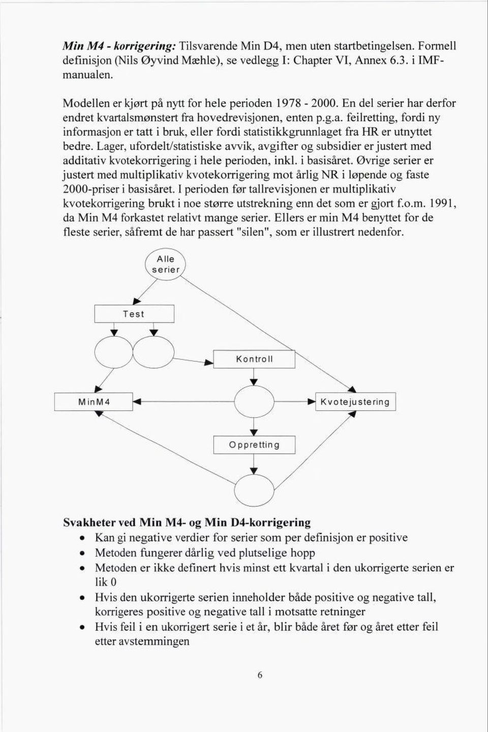 Lager, ufordelt/statistiske avvik, avgifter og subsidier er justert med additativ kvotekorrigering i hele perioden, inkl. i basisåret.