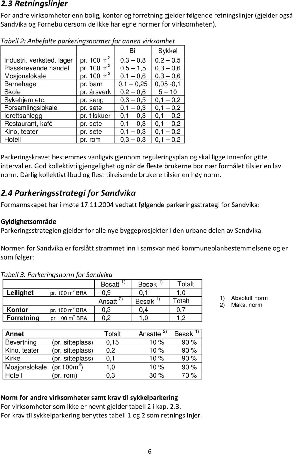 100 m 2 0,1 0,6 0,3 0,6 Barnehage pr. barn 0,1 0,25 0,05-0,1 Skole pr. årsverk 0,2 0,6 5 10 Sykehjem etc. pr. seng 0,3 0,5 0,1 0,2 Forsamlingslokale pr. sete 0,1 0,3 0,1 0,2 Idrettsanlegg pr.