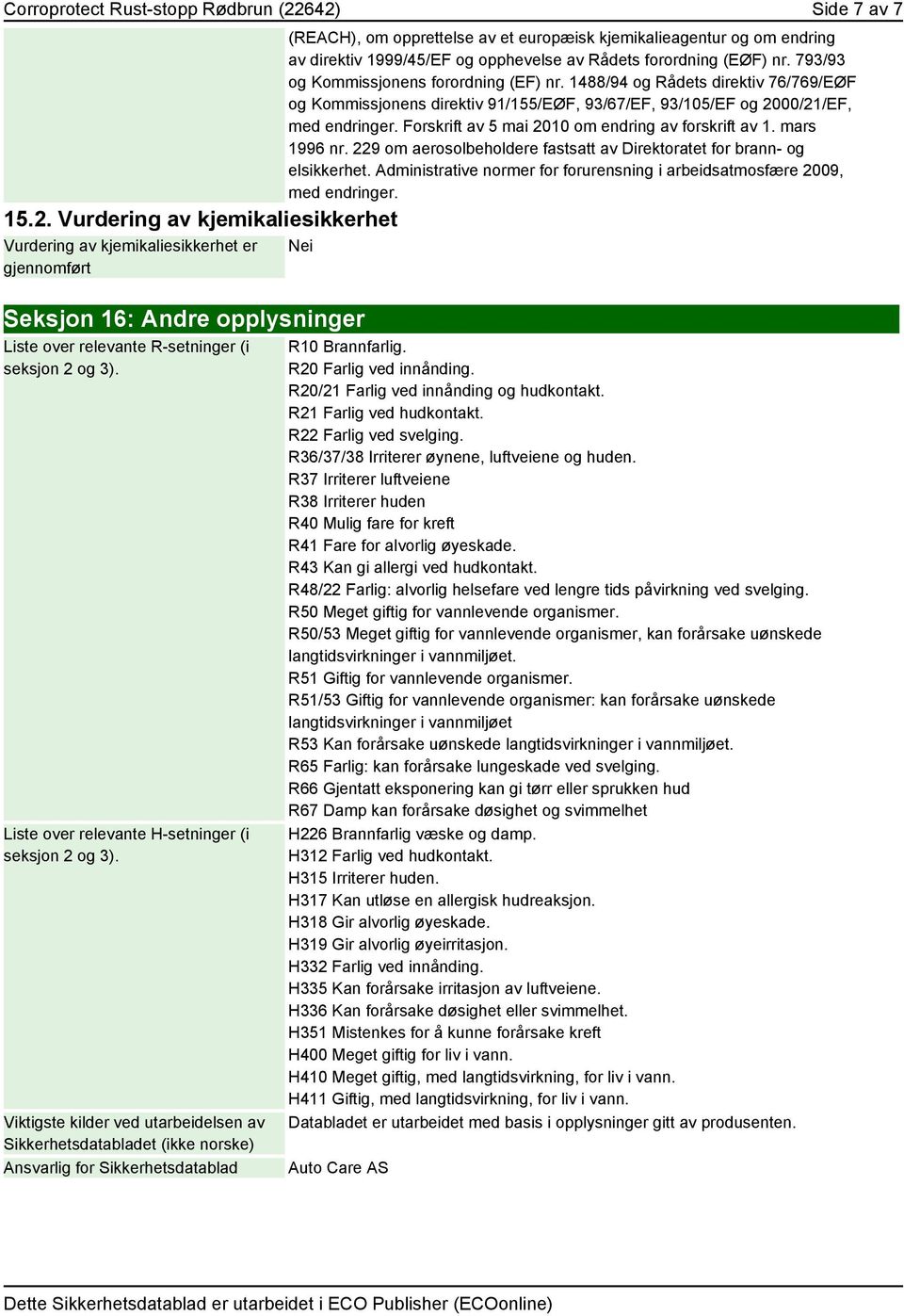 og opphevelse av Rådets forordning (EØF) nr. 793/93 og Kommissjonens forordning (EF) nr.