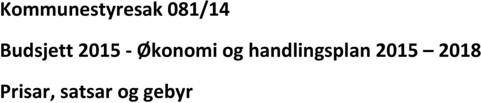 og handlingsplan 2015