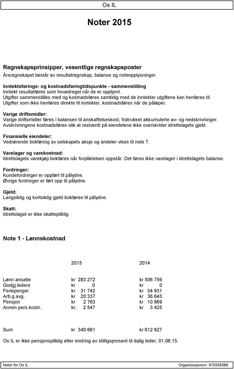 Utgifter sammenstilles med og kostnadsføres samtidig med de inntekter utgiftene kan henføres til. Utgifter som ikke henføres direkte til inntekter, kostnadsføres når de påløper.