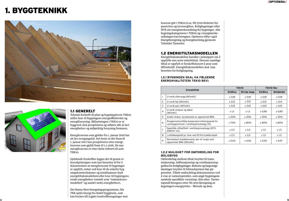 2 ENERGITILTAKSMODELLEN Energitiltaksmodellen handler i prinsippet om å oppfylle enn serie enkelttiltak. Dersom samtlige tiltak er oppfylt er forskriftskravet å anse som tilfredsstilt.