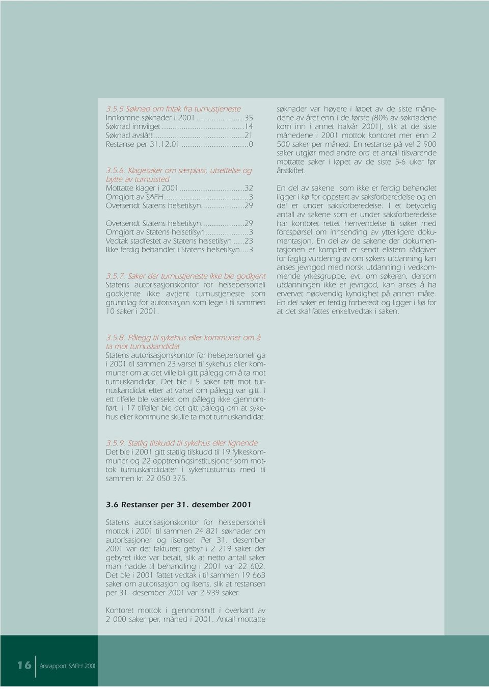 ..29 Omgjort av Statens helsetilsyn...3 Vedtak stadfestet av Statens helsetilsyn...23 Ikke ferdig behandlet i Statens helsetilsyn...3 3.5.7.