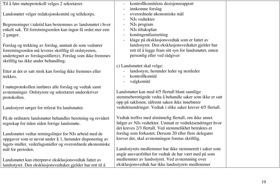 Forslag og trekking av forslag, unntatt de som vedrører forretningsorden må leveres skriftlig til ordstyreren, undertegnet av forslagsstiller(e).