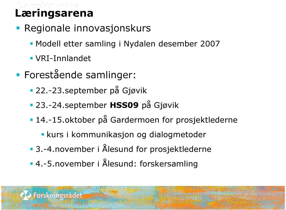september HSS09 på Gjøvik 14.-15.