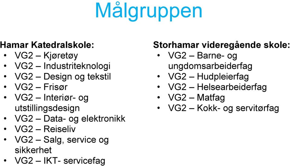 Salg, service og sikkerhet VG2 IKT- servicefag Storhamar videregående skole: VG2 Barne-