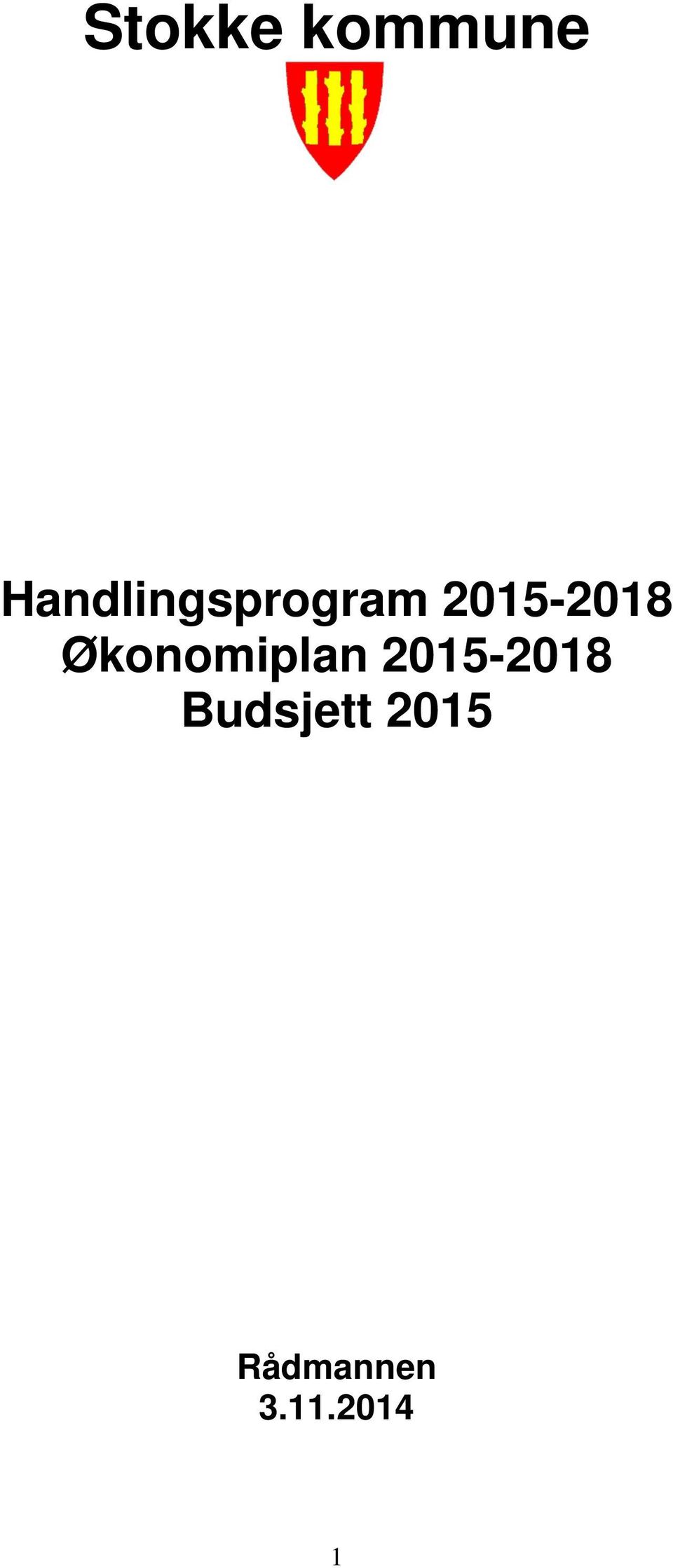 2015-2018 Økonomiplan