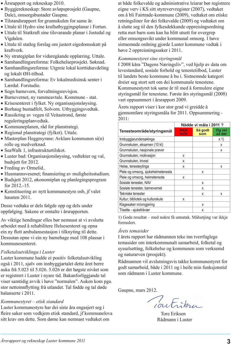 Ny strategiplan for vidaregåande opplæring. Uttale. Samhandlingsreforma: Folkehelseprosjekt. Søknad. Samhandlingsreforma: Utgreie lokal korttidsavdeling og lokalt ØH-tilbod.