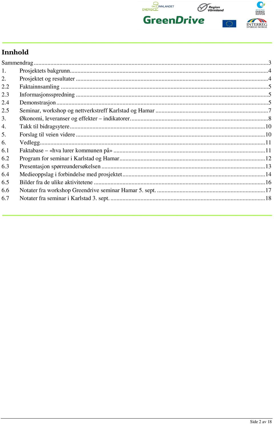 .. 11 6.2 Program for seminar i Karlstad og Hamar... 12 6.3 Presentasjon spørreundersøkelsen... 13 6.4 Medieoppslag i forbindelse med prosjektet... 14 6.