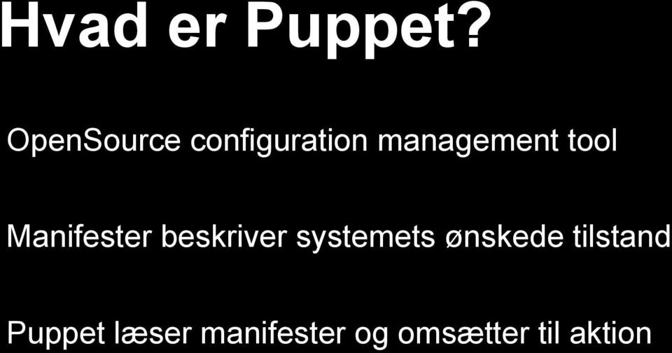 tool Manifester beskriver systemets