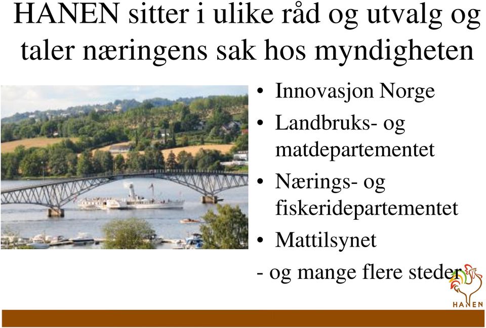 Landbruks- og matdepartementet Nærings- og