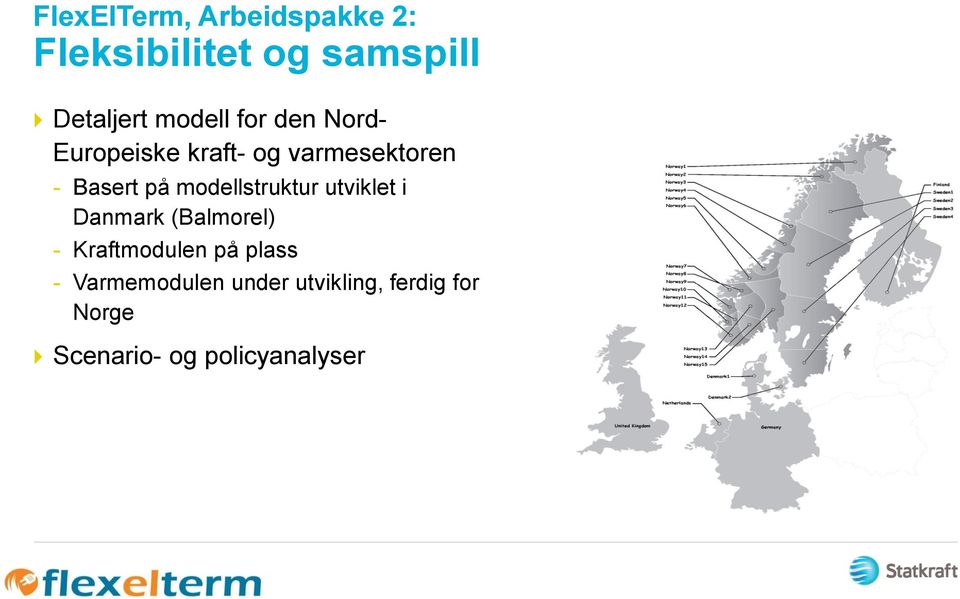 modellstruktur utviklet i Danmark (Balmorel) - Kraftmodulen på plass