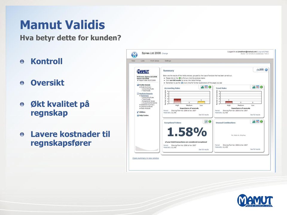 Kontroll Oversikt Økt