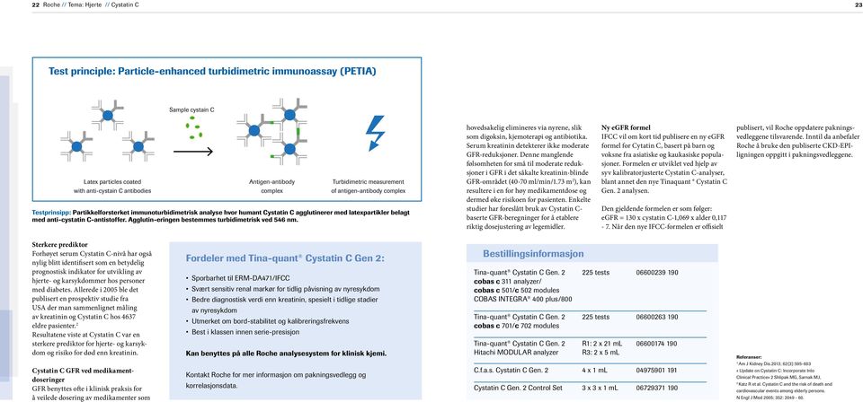 anti-cystatin C-antistoffer. Agglutin-eringen bestemmes turbidimetrisk ved 546 nm. hovedsakelig elimineres via nyrene, slik som digoksin, kjemoterapi og antibiotika.