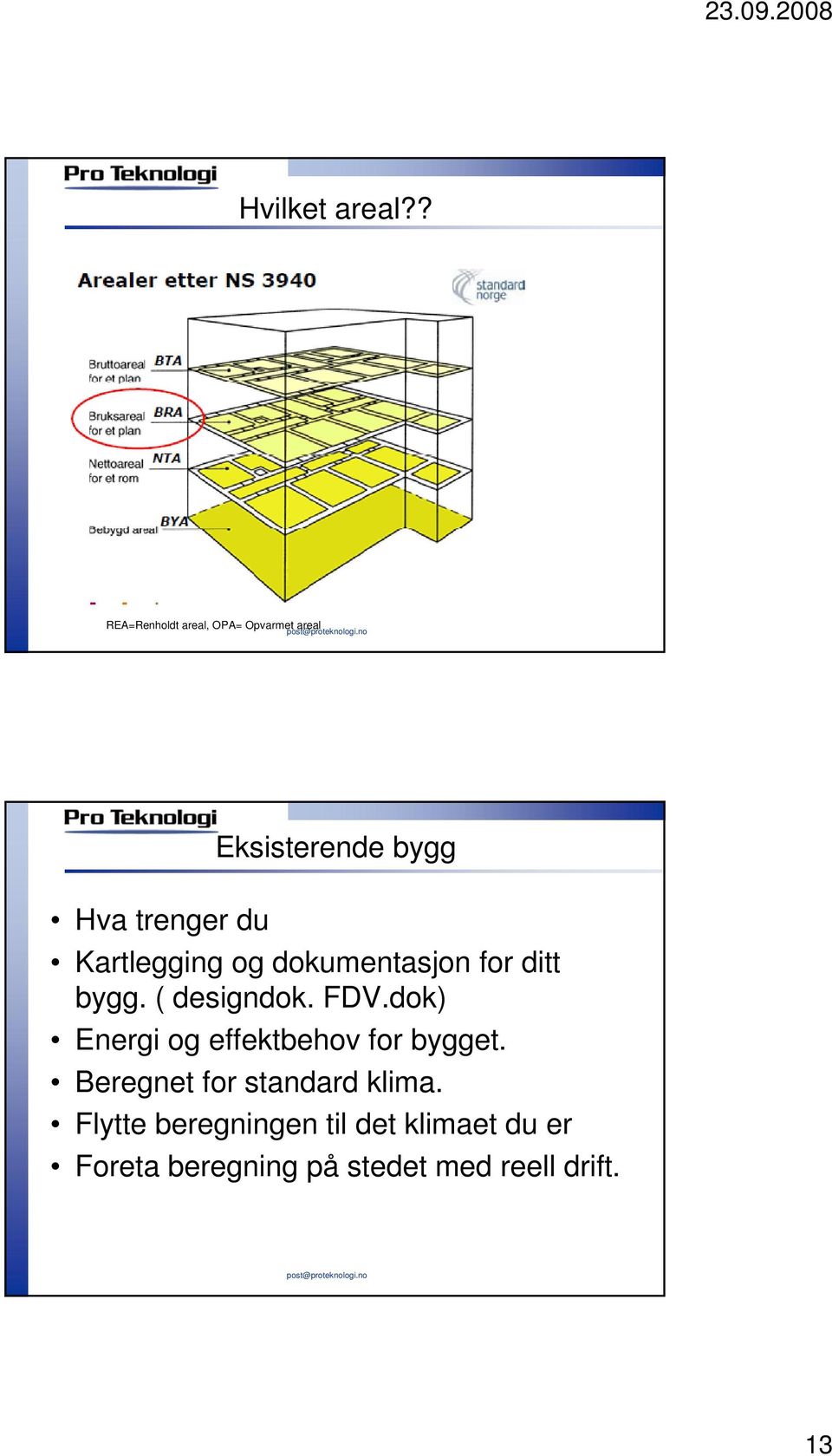 Kartlegging og dokumentasjon for ditt bygg. ( designdok. FDV.